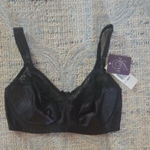 Aviana Black Lace Full Coverage Bra